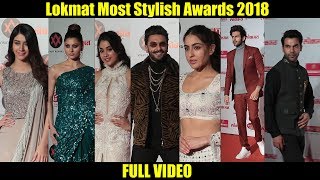 Lokmat Most Stylish Awards 2018  Ranveer Singh Jhanvi Kapoor Sara Ali Khan RajKummar Rao [upl. by Nahgen]