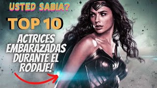 😵10 actrices que Grabaron EMBARAZADAS y NADIE se dio Cuenta 🤔 [upl. by Whit]