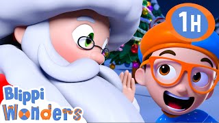 Blippi Saves Christmas  1 HOUR OF BLIPPI CHRISTMAS CARTOONS FOR KIDS [upl. by Aciram]