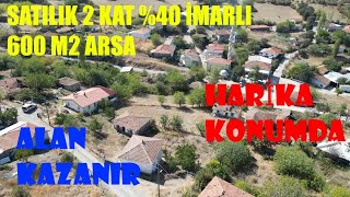 Gönen Atıcıbo köyü Satılık Arsa 600 m2 2 kat 40 imarlı 950000 TL [upl. by Doomham]