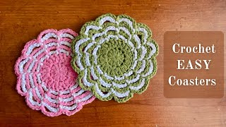 Super EASY Crochet Coaster Tutorial [upl. by Huntley]