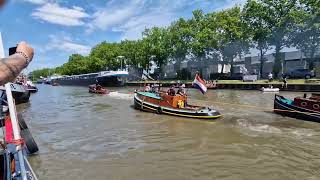 Trekwedstrijd opduwers tegen sleepboot Spes Nationale sleepbootdagen Vianen [upl. by Chappell]