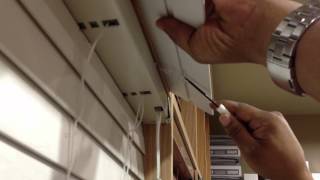 How to Remove a Valance and Headrail for 2quot Faux Blinds [upl. by Eilyk]