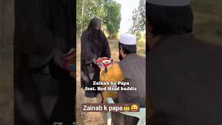 Zainab k papa🧔family famousshorts zainab papa shorts love funny bts happy vlogvillagelife [upl. by Yllas]