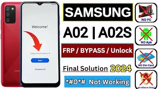 Samsung A02s Frp Bypass Remove Google Account Without PCNO 0 NO ADB Android 1213 [upl. by Attenohs717]