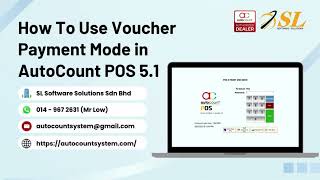 中文 How To Use Voucher Payment Mode in AutoCount POS 51 操作示范 [upl. by Latihs272]