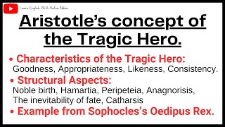 Aristotle’s concept of the Tragic HeroExplanation in Hindi [upl. by Merras]