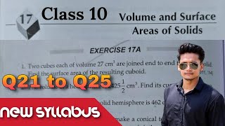 Class 10 Ex17A Q21 to Q25 Volume and Surface Areas of Solids  RS Aggarwal  CBSE Class 10 Rajmith [upl. by Ybba]