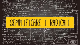 MATEMATICA  Radicali esercizi di semplificazione [upl. by Ecirp]