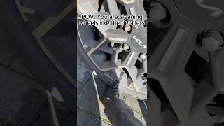 Satisfying Wheel Cleaning 🛞 asmr pov wheelcleaning wheels rims cardetailling automobile [upl. by Nhguavad173]