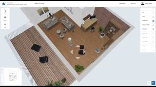 Homestyler Floor Plan Beta Aerial View of Design [upl. by Raven558]