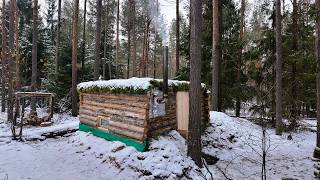 Winter Wonderland My Log Cabins First Snowy Night [upl. by Abagail]