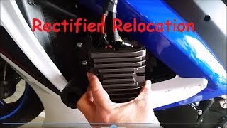 2007 GSXR 600 RECTIFIER RELOCATION [upl. by Mairam698]