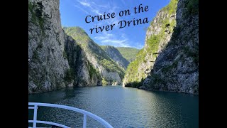 Cruising on the river Drina from lake Perućac Serbia to Višegrad Bosnia and Herzegovina [upl. by Kehoe]