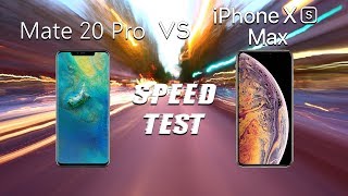 Huawei Mate 20 Pro vs iPhone Xs Max Speed Test [upl. by Newcomb]