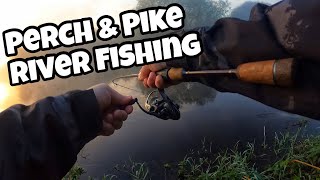 Lure Fishing a new River PIKE amp PERCH [upl. by Neill110]