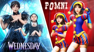 The Amazing Digital Circus From Wednesday to Digital Circus Pomni Makeover [upl. by Earlene768]