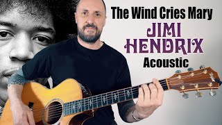 The Wind Cries Mary  Jimi Hendrix acoustic Tutorial [upl. by Harbird611]