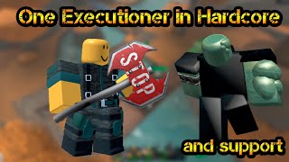 One Executioner and support in Hardcore Mode Tower Defense Simulator [upl. by Anwad]