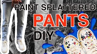 DIY Paint Splattered Pants  Margiela Vetements Light Wash Levis [upl. by Adelind]