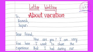 Writing Letter to his friend telling about the vacation  Letter writing to his Friend [upl. by Meridith]