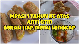 MPASI ANTI GTM 1 TAHUN KE ATAS  NUGGET NASI DAGING SAPI SEKALI HAP MENU LENGKAP [upl. by Denys717]