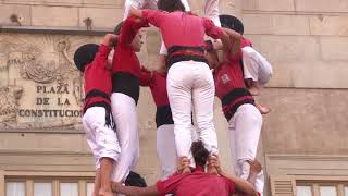 Castell in Barcelona Human Towers of Catalunya Spain [upl. by Etteve330]