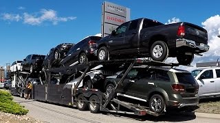 AUTO TRANSPORT CARRIER 04  Chrysler Dodge Jeep RAM Real Time Unload 32 Min [upl. by Subir939]