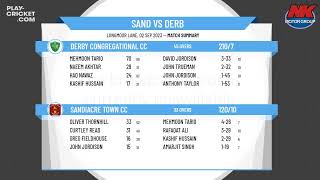 Derbyshire County CL  Div 2  Sponsored By Aston Lark  Sandiacre Town v Derby Congregational CC [upl. by Peery]