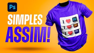 Como ESTAMPAR uma camiseta usando o Photoshop em 5 minutos Mockup  Tutorial 2022 [upl. by Iv]