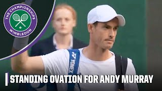 👏 Andy Murray receives standing ovation with his brother Jamie at Centre Court  Wimbledon on ESPN [upl. by Yssis242]