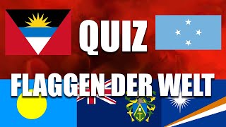 Flaggen Quiz Länderflaggen erraten  Schwierigkeit sehr schwer [upl. by Amsirahc]