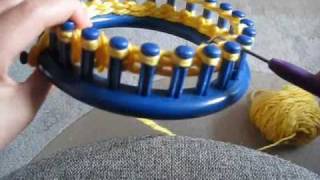 How To Cast on and knit using a circular loom [upl. by Tillion]