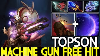 TOPSON Sniper Power Machine Gun Free Hit with Chronosphere Dota 2 [upl. by Richel]