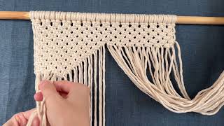 Tutorial Macrame wall hanging Bali style [upl. by Yesnik]