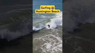 Surfing at Huntington Beach  California Surf City travel [upl. by Ereveneug]