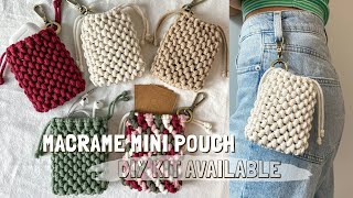 DIY  Macrame quotBlackberryquot Mini Pouch Keychain tutorial  Bolsita de macrame  마크라메 파우치 [upl. by Abbate]