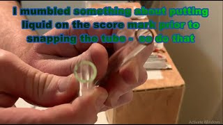 How to cut borosilicate glass tube  SCORE and SNAP using a simple TUNGSTEN ceramic  glass scorer [upl. by Eleni]