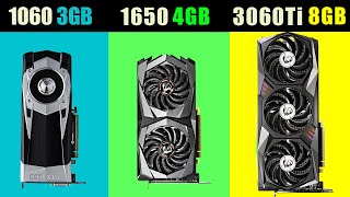 RTX 3060 ti vs GTX 1060 vs GTX 1650 Test in 32 Games at 1080p and 1440p [upl. by Tigirb887]