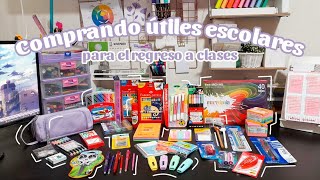 Comprando útiles escolares para el regreso a clases📚✨sorteo🥰 [upl. by Alvin]