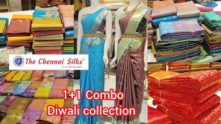 Chennai silks Latest Diwali New Silk saree collection 200 Gram light weight fancy silk saree [upl. by Eiggem]