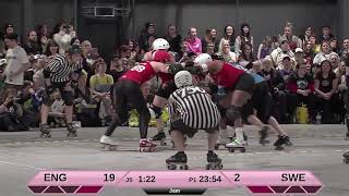 Roller Derby World Cup 2018 England vs Sweden [upl. by Conlon]