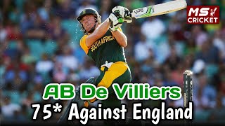 Ab De Villiers 75 against England  Highlights  Defense Batting [upl. by Oab]