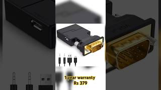 VGA to HDMI CABLE  VGA TO HDMI Converter with 1 year warranty only in Rs 379 tech gadgets [upl. by Nylidnam]