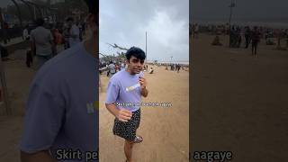 I wore a skirt and went to Juhu Beach🏖️ [upl. by Ahsatniuq]