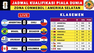 Jadwal Kualifikasi Piala Dunia 2026 Zona Conmebol  ARGENTINA VS CHILI  BRASIL VS EKUADOR [upl. by Basham]