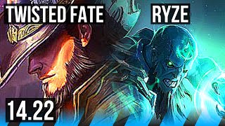 TWISTED FATE vs RYZE MID  KR Diamond  1422 [upl. by Enomahs]