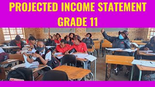 Projected income statement Grade 11 PART 1 [upl. by Nesiaj]