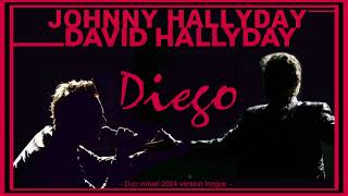 David et Johnny Hallyday  Diego libre dans sa tête  Duo virtuel version longue  Krystlf20MIX [upl. by Akiraa658]