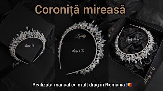 Coronita mireasa  Coronita mireasa cu cristale Coronite pentru mirese Tiara mireasa Accesorii [upl. by Harmony510]